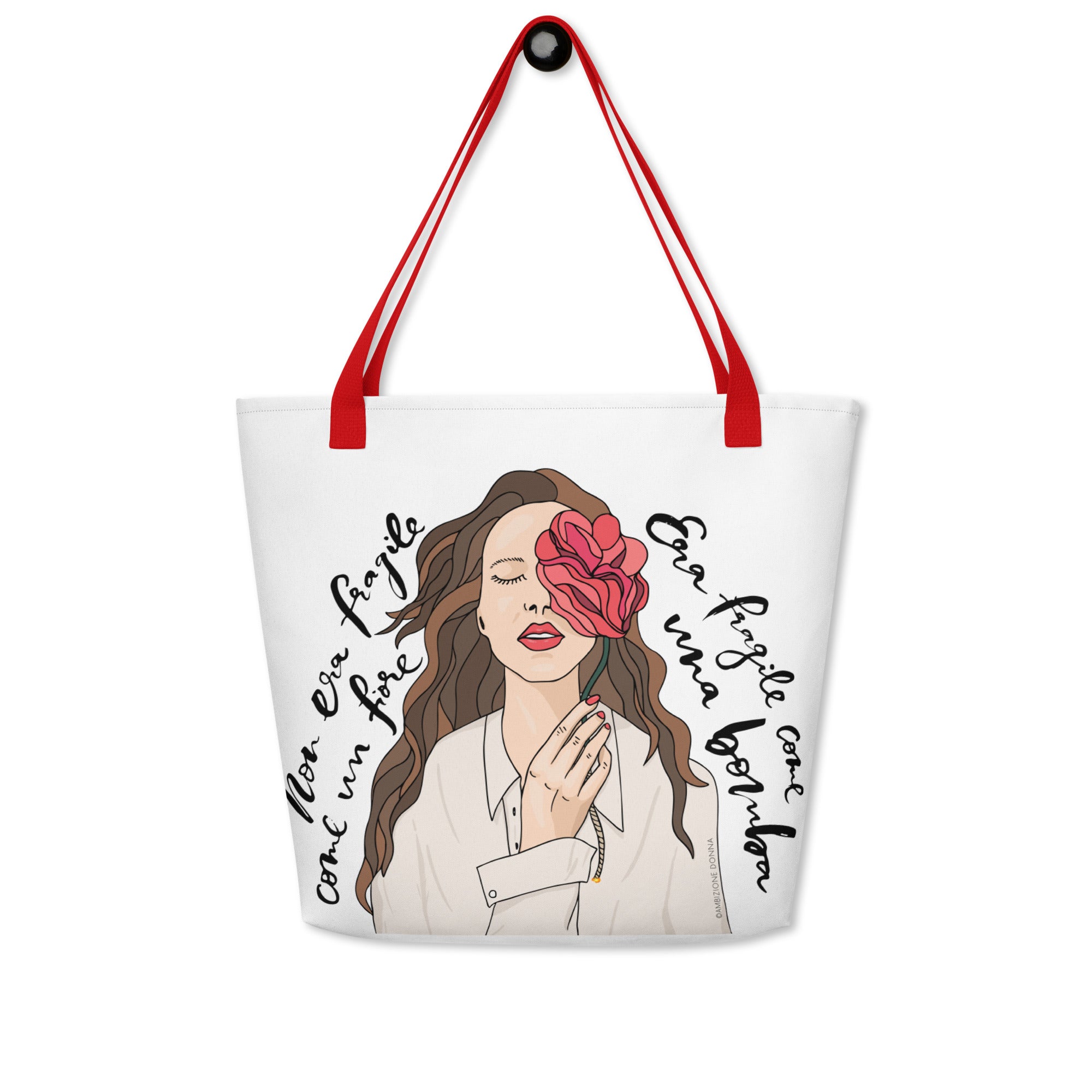 Borsa Tote Grande - Non era fragile come un fiore