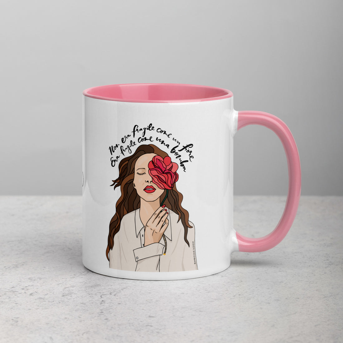 Tazza colorata 0,32l - Non era fragile come un fiore