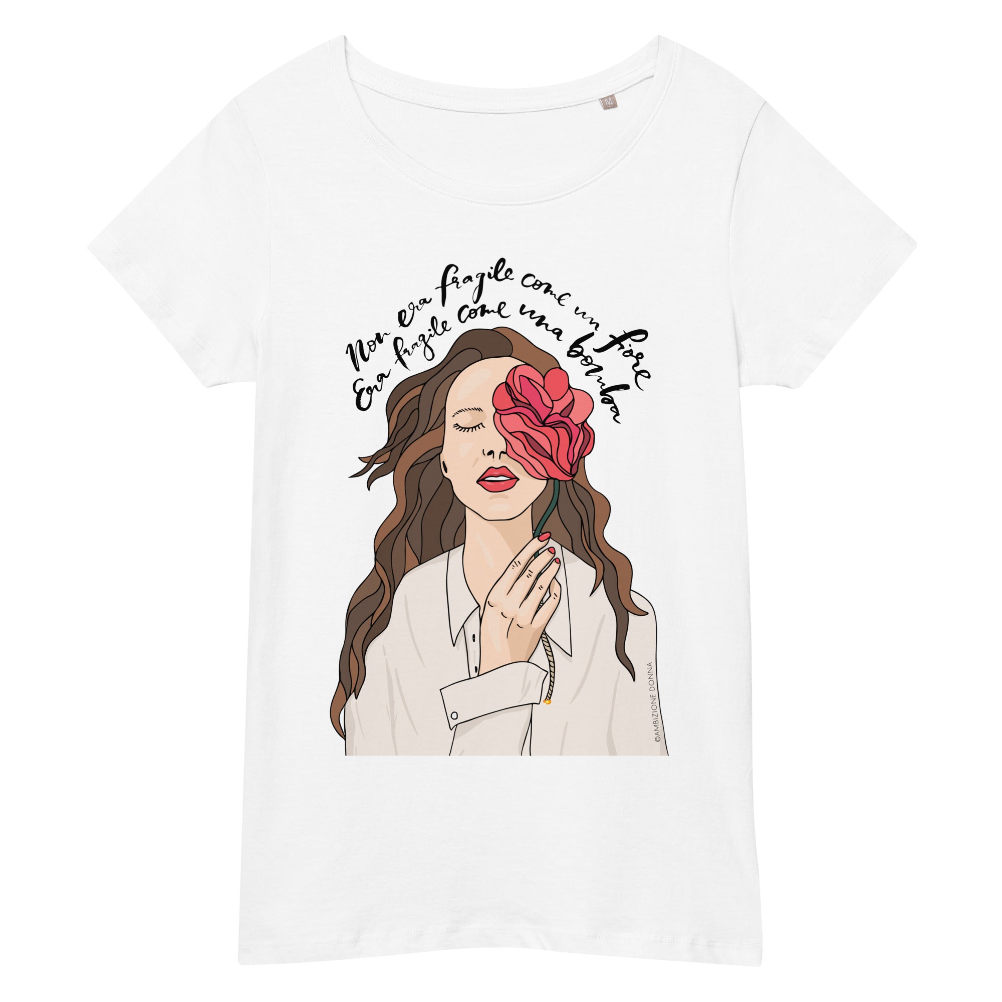 T-shirt eco slim fit morbida - Non era fragile come un fiore