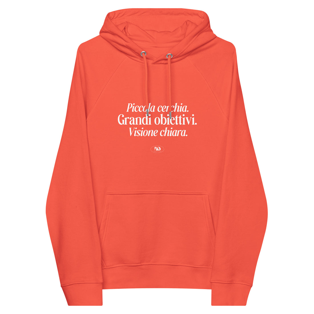 Felpa eco raglan con cappuccio - Piccola Cerchia