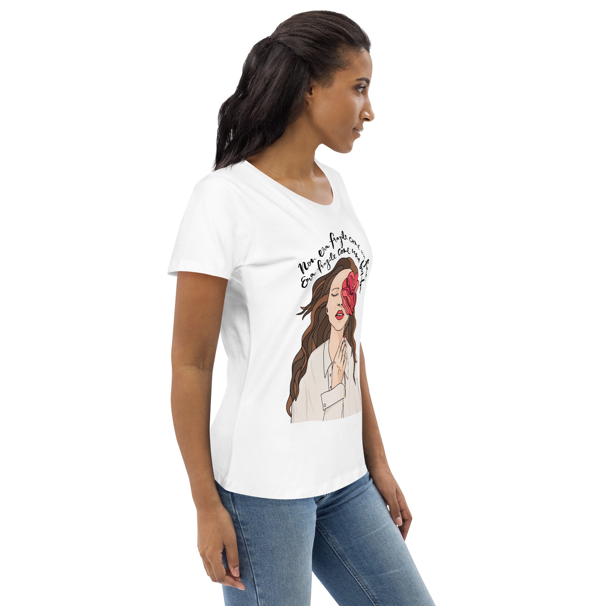 T-shirt eco slim fit - Non era fragile come un fiore